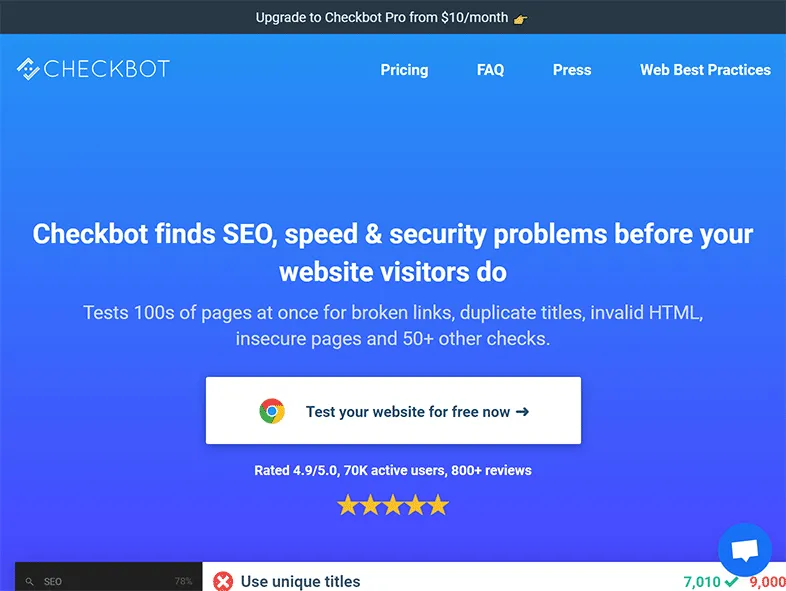 ابزار Checkbot؛ بررسی مشکلات سئو سایت