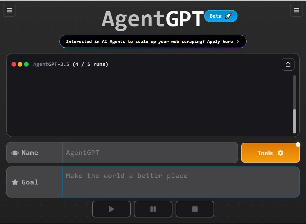 چت‌بات تسک محور AgentGPT